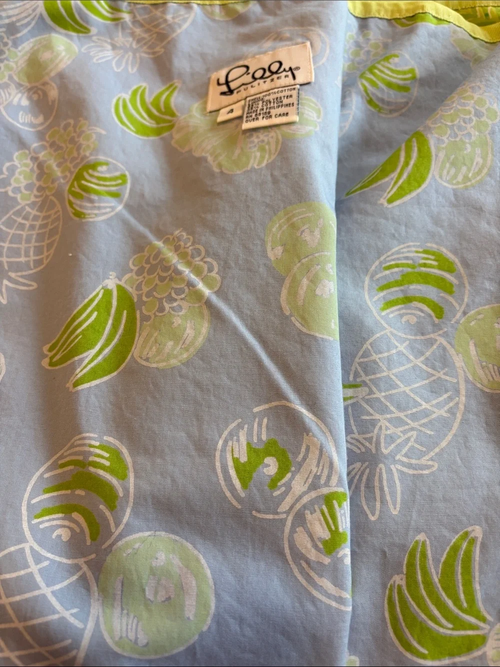 Lilly Pulitzer Lime Green Printed Pencil Skirt